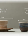 Shigaraki-ware Iwashimizu Coffee Cup & Dish