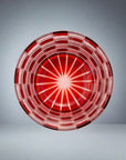 Hirota Glass Edo Kiriko Futachoko Glass with Lid - Ichimatsu 市松