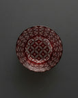 Hirota Edo Kiriko Futachoko Glass with Lid - Shippo 七宝