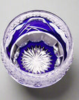 Yamada Glass Edo Kiriko Crystal Sake Glass - Mt Fuji 山下白雨 (Four Colours)