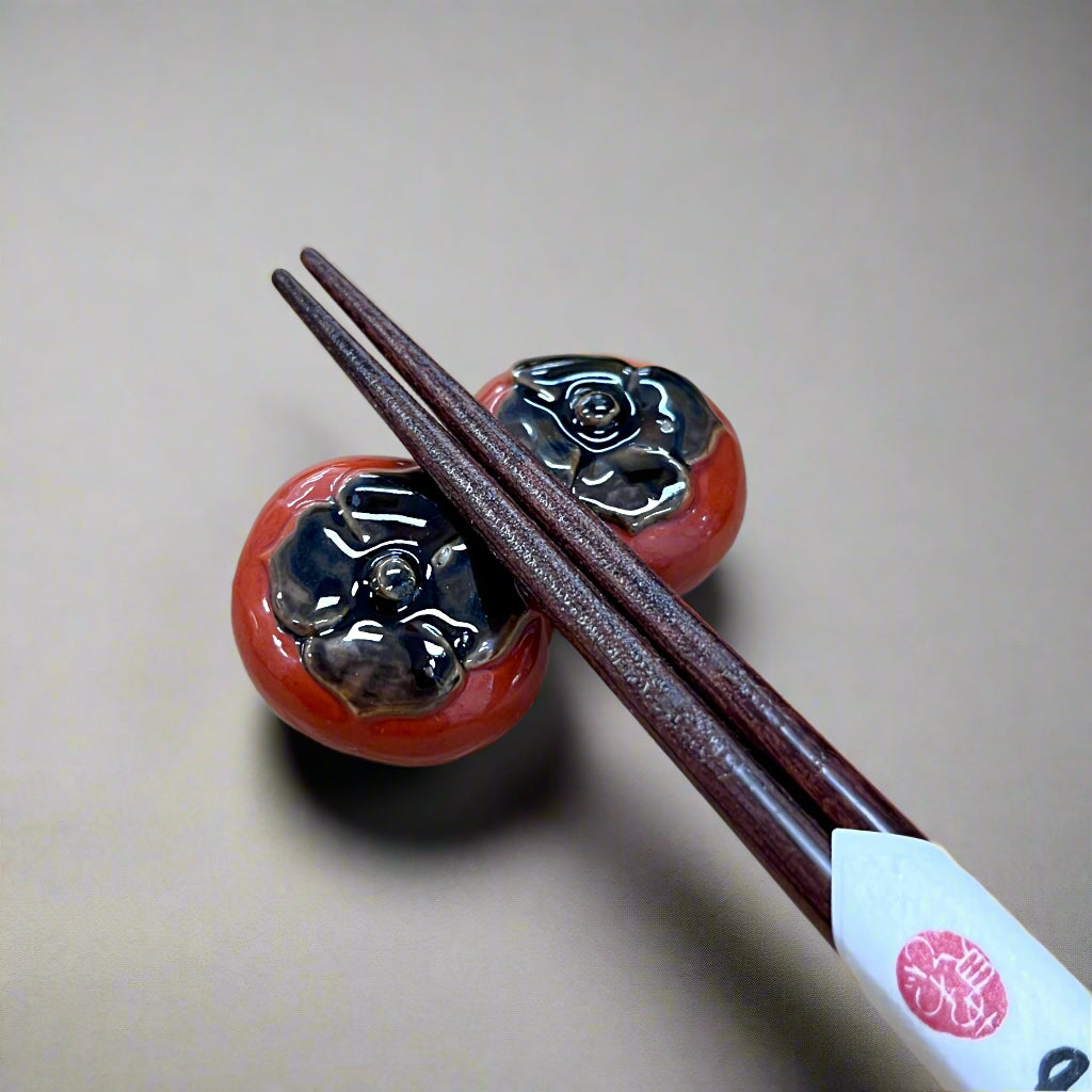 Mino-ware Chopstick Rest - Persimmon