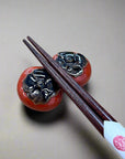 Mino-ware Chopstick Rest - Persimmon