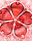 Edo Kiriko Whisky Glass by Junichi Nabetani - Jewel Chrysanthemum & Sakura 玉菊桜 (Red)