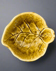 Fukui Craft Yellow Leaf Shape Small Bowl