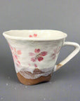 Ichiyama Sakura Mug with Triangular Saucer