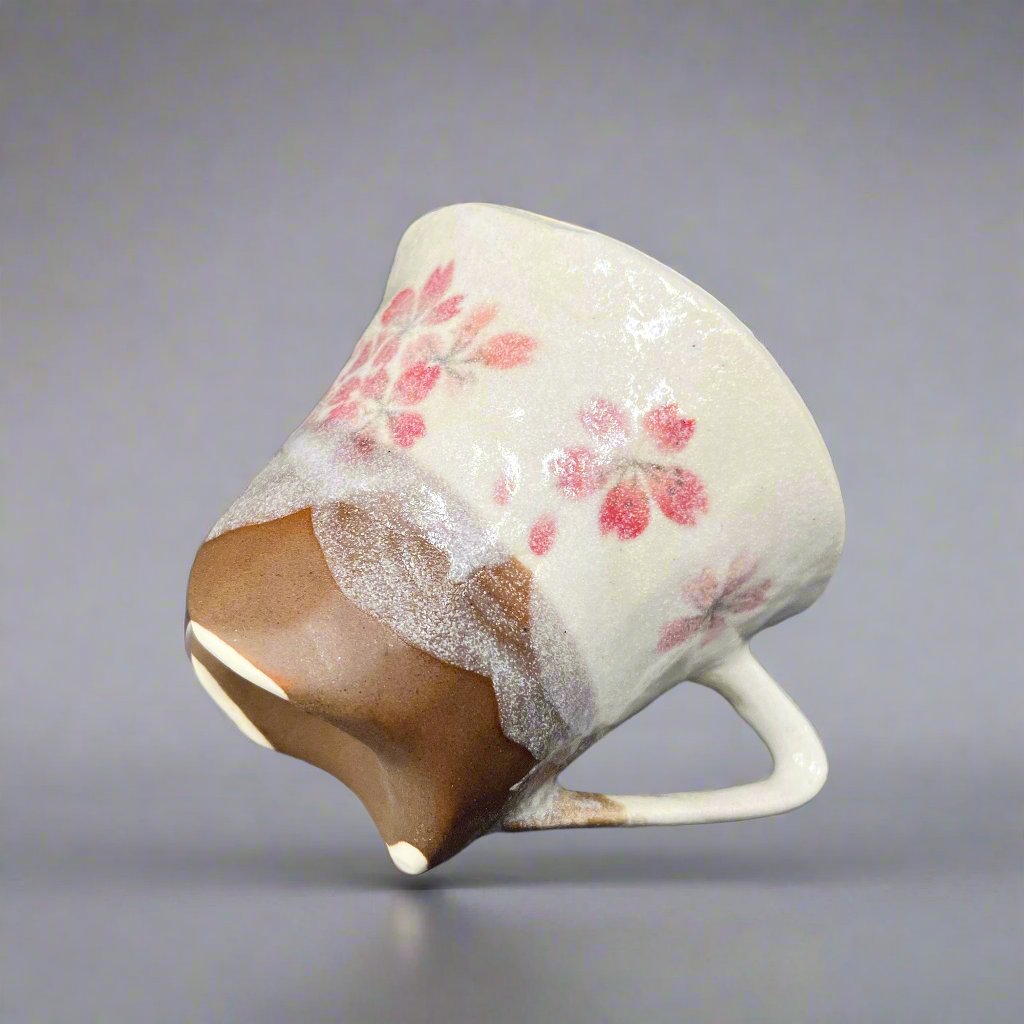 Ichiyama Sakura Mug with Triangular Saucer