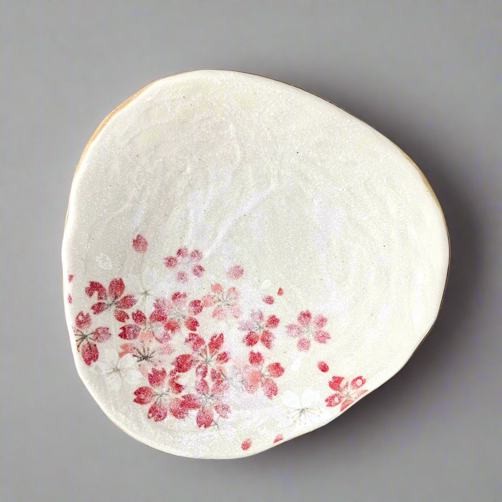 Ichiyama Sakura Mug with Triangular Saucer