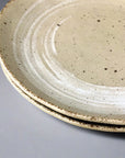 Kakunaka White Brushstroke Oval Plate
