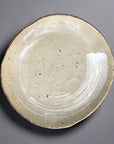 Kakunaka White Brushstroke Oval Plate