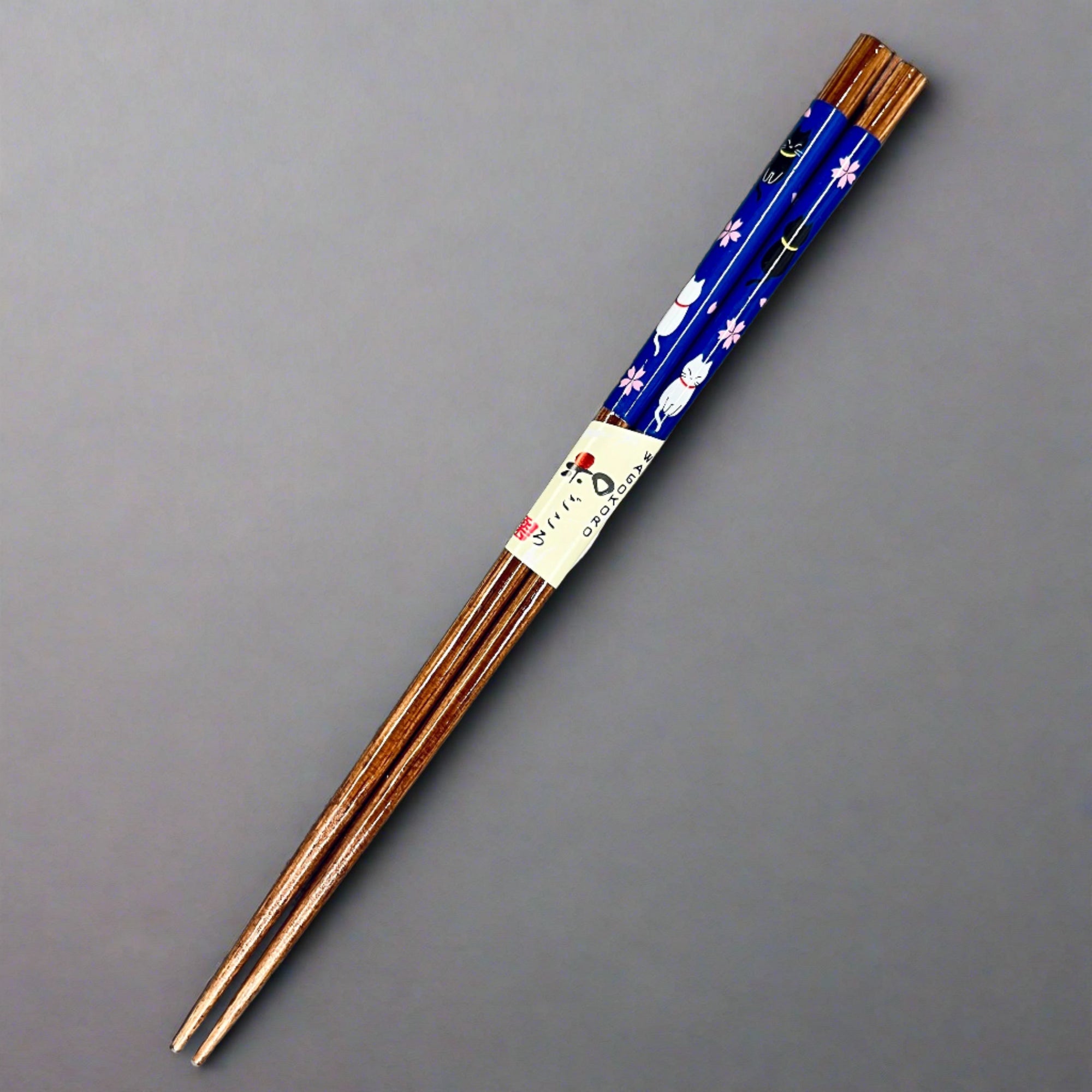 Aoba Chopsticks 22.5cm - Cat Cherry Blossom