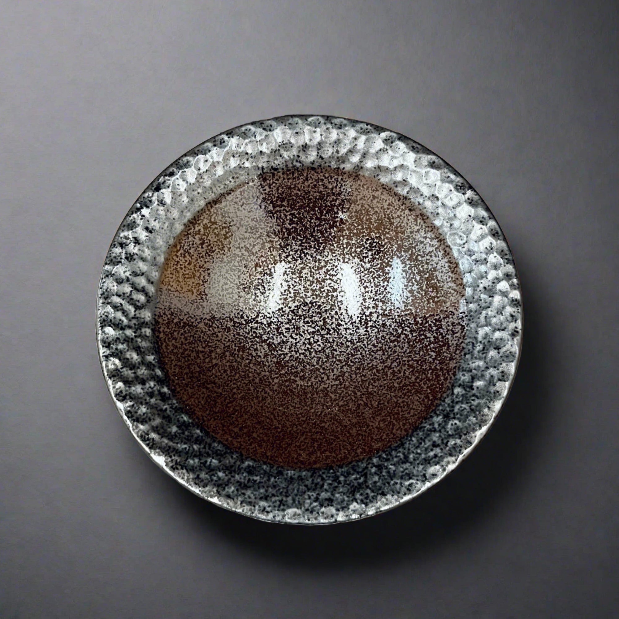 Fukui Craft Metallic Black Hammered Plate