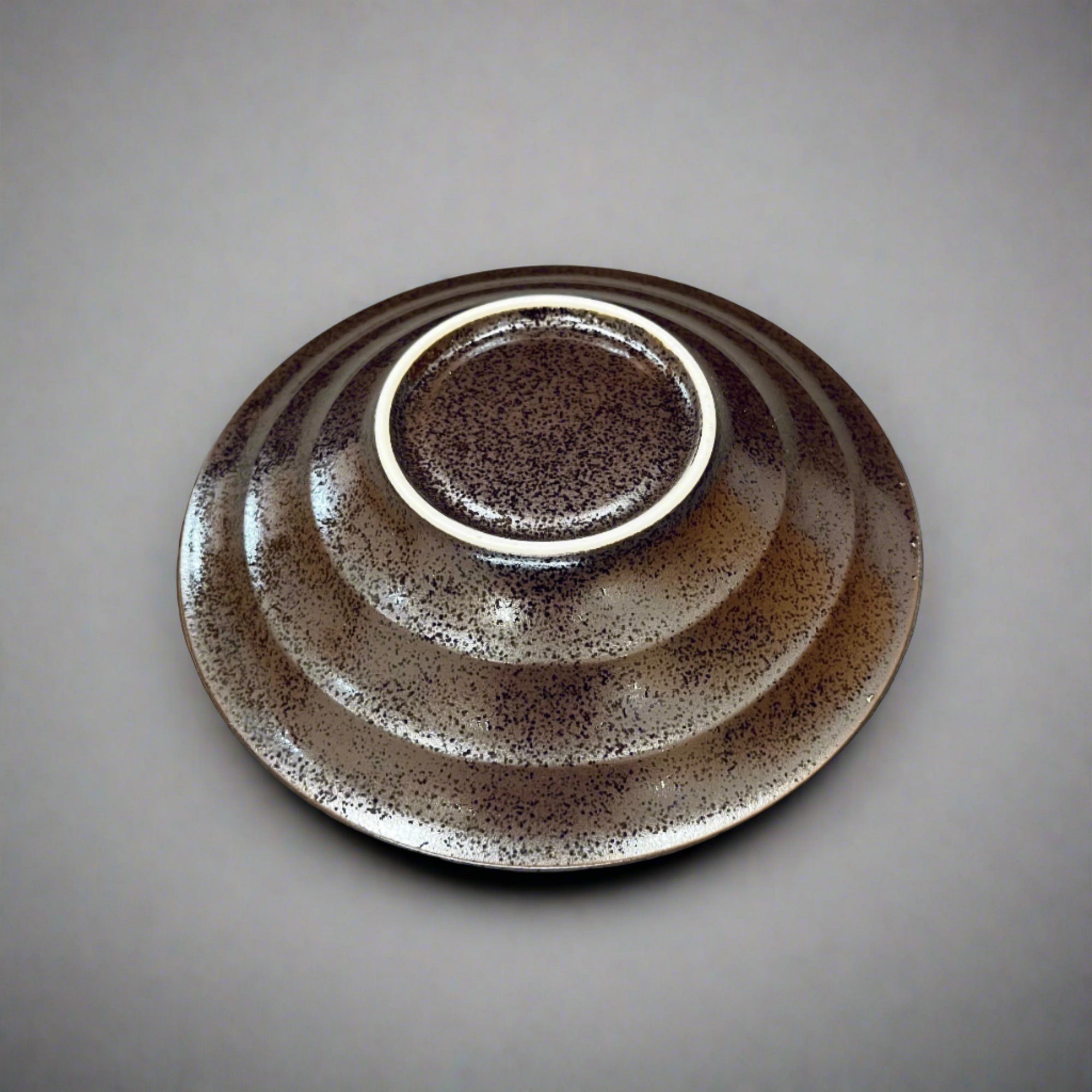 Fukui Craft Metallic Black Hammered Plate