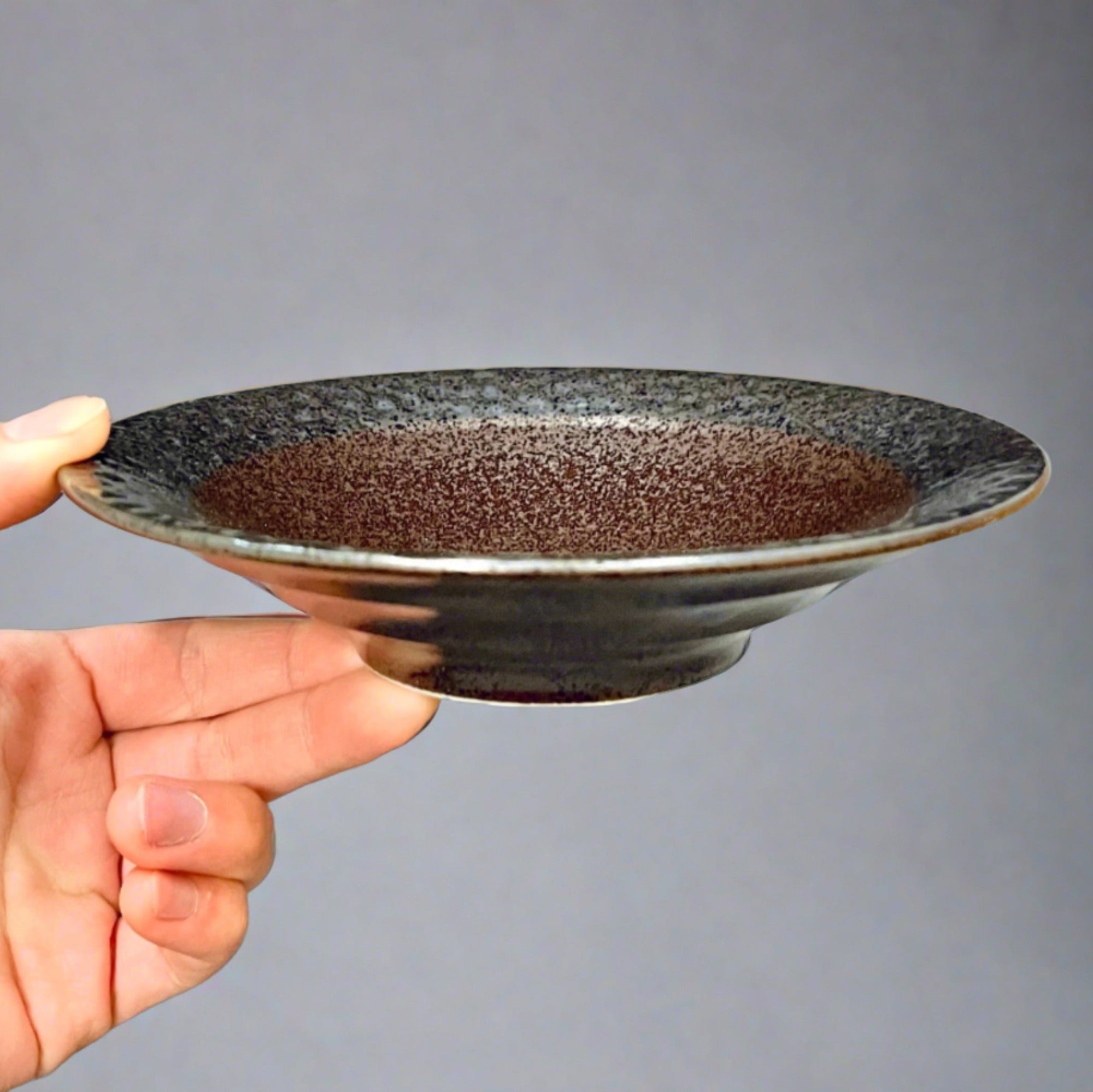 Fukui Craft Metallic Black Hammered Plate