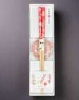 Chopsticks Gift Set - Rabbit and Flower Pink