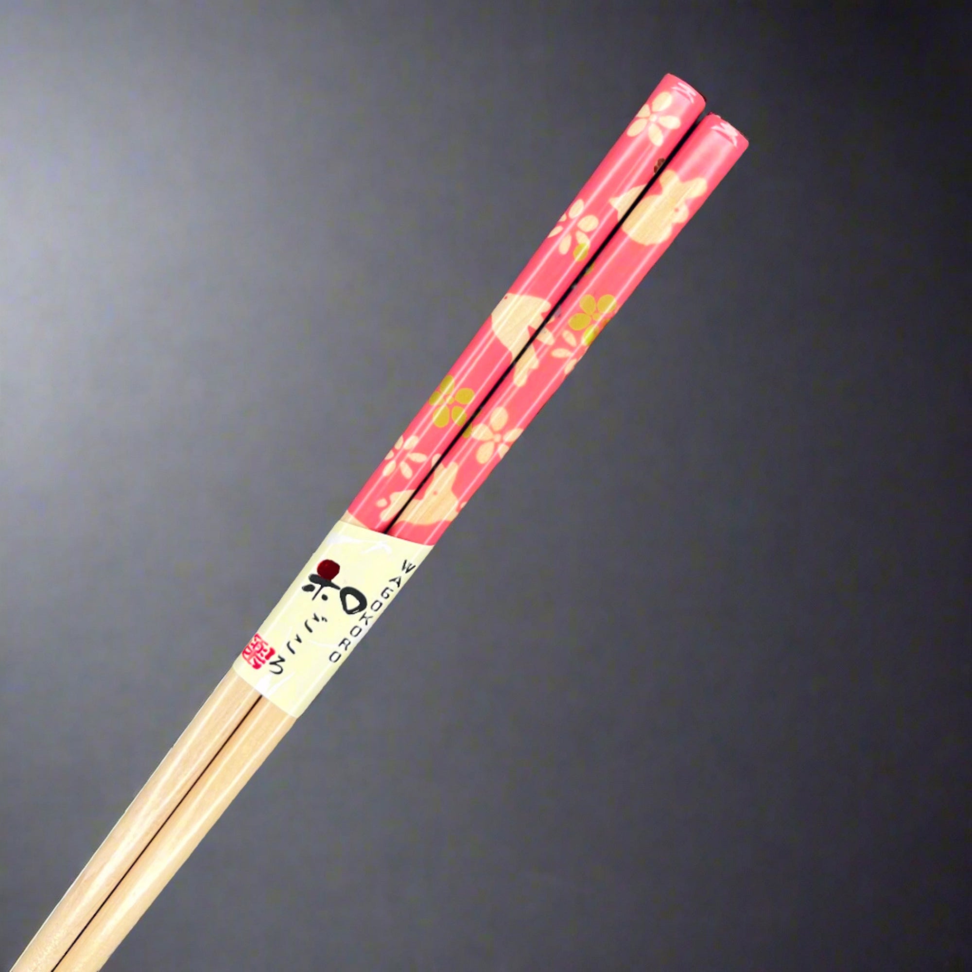 Chopsticks Gift Set - Rabbit and Flower Pink