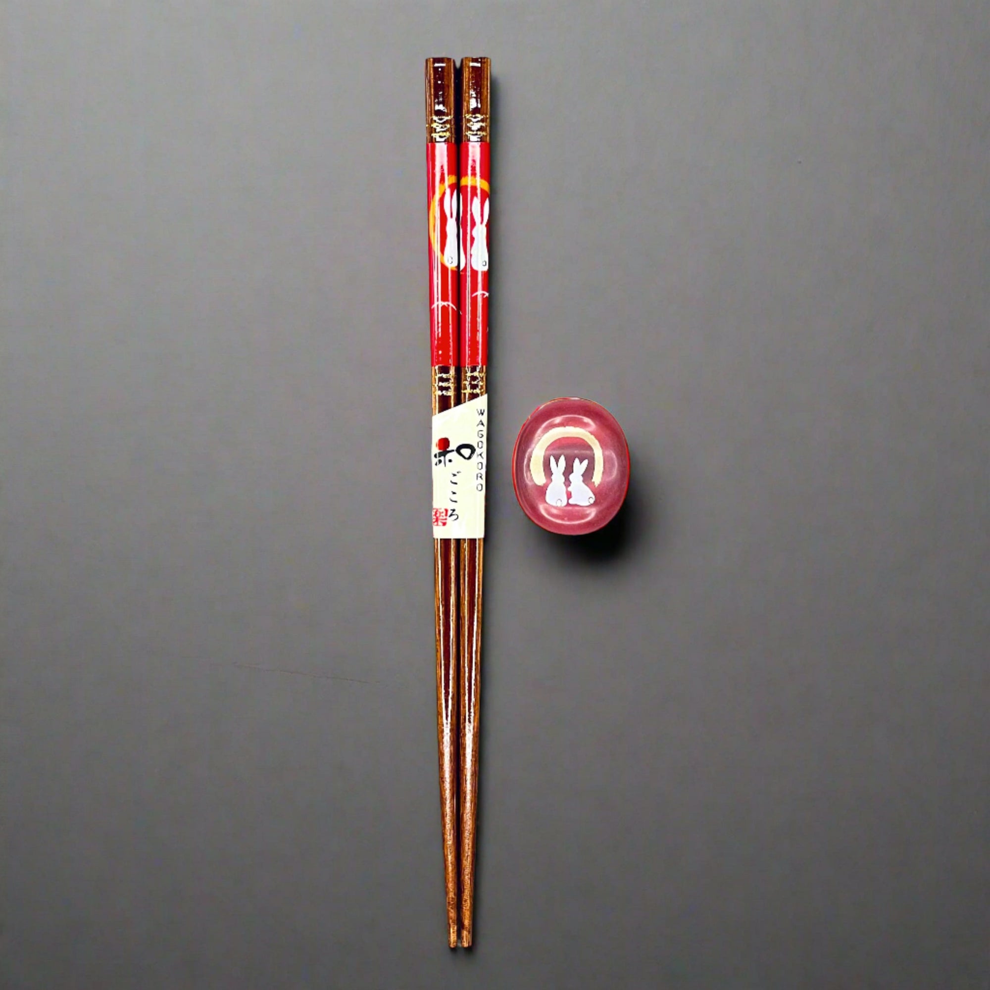 Chopsticks Gift Set - Rabbit Red (21cm)