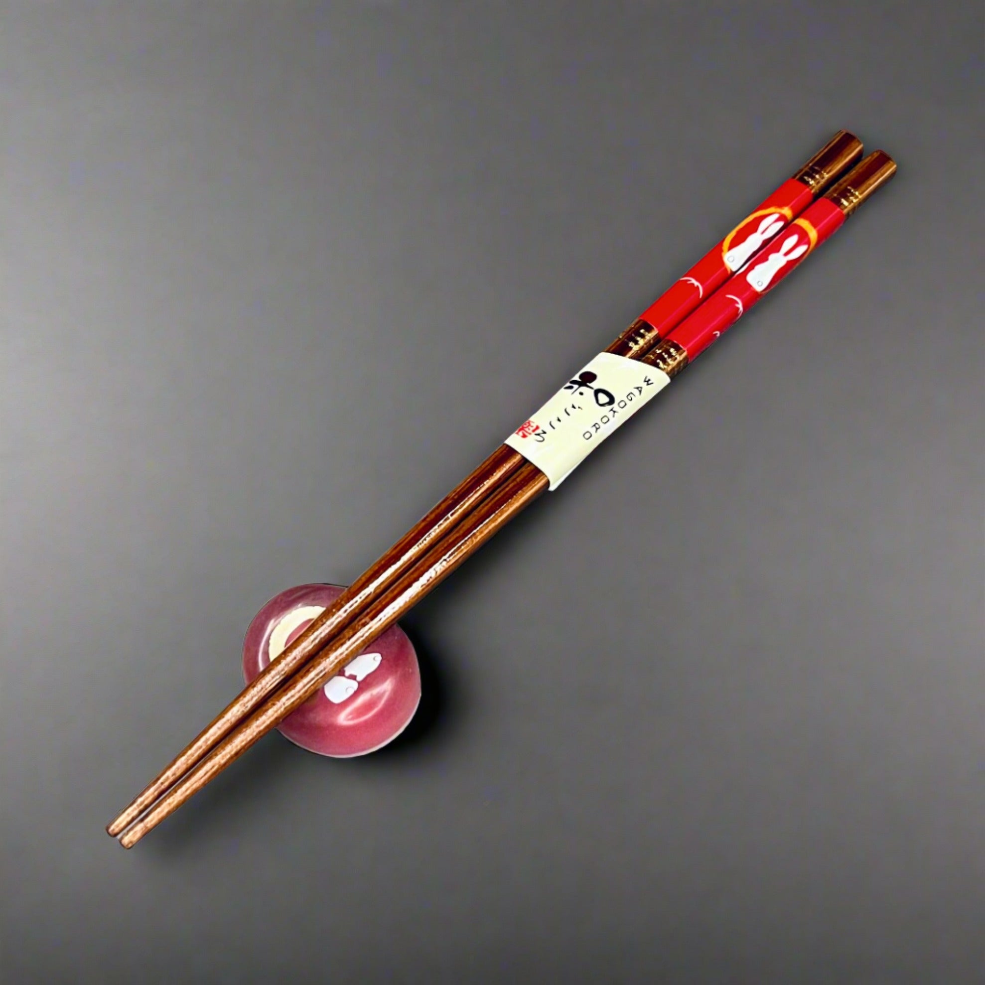 Chopsticks Gift Set - Rabbit Red (21cm)