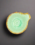 Fukui Craft Ash Glazed Rust Rim Bowl
