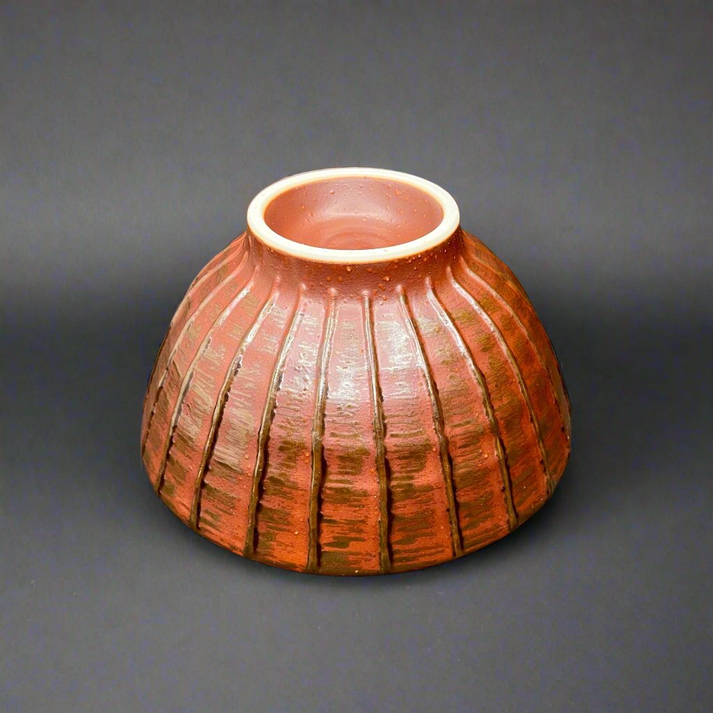 Ichiyama Rust Red Striped Medium Bowl