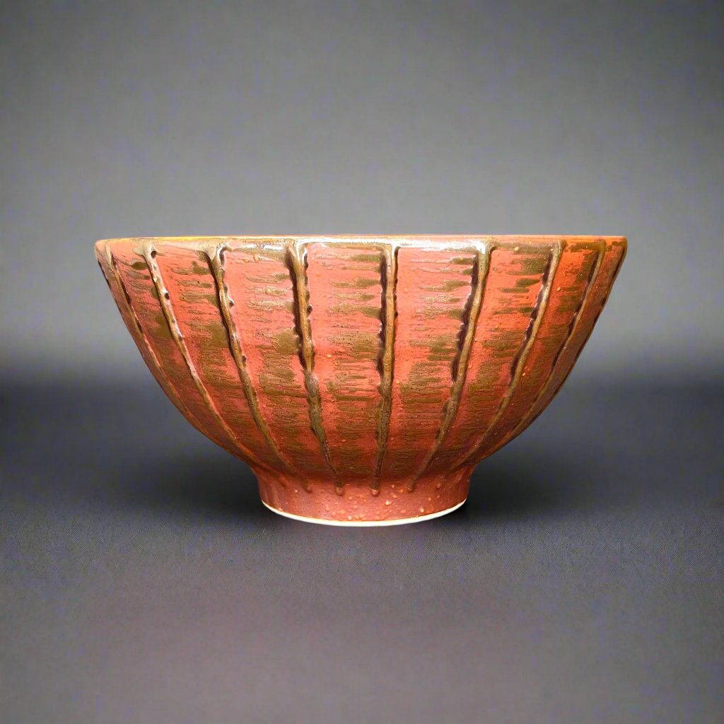 Ichiyama Rust Red Striped Medium Bowl