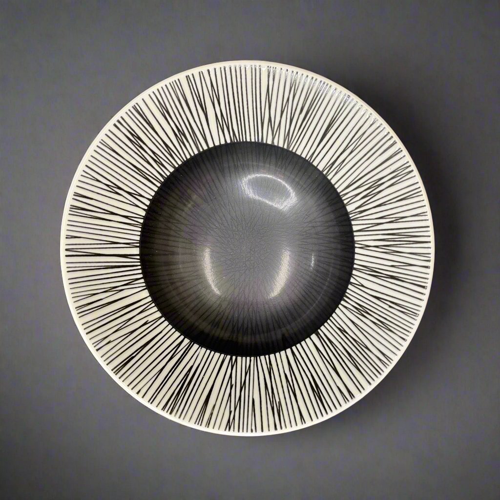Ichiyama Ink-Ring Shallow Bowl