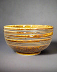 Fukui Craft Amber Glaze Stripe Bowl
