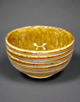 Fukui Craft Amber Glaze Stripe Bowl