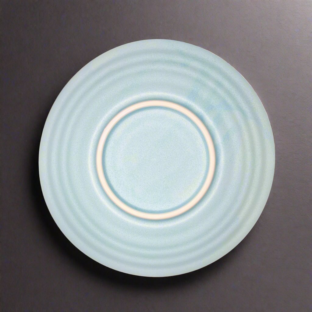 Fukui Craft Ice Blue Water Ripple Plate