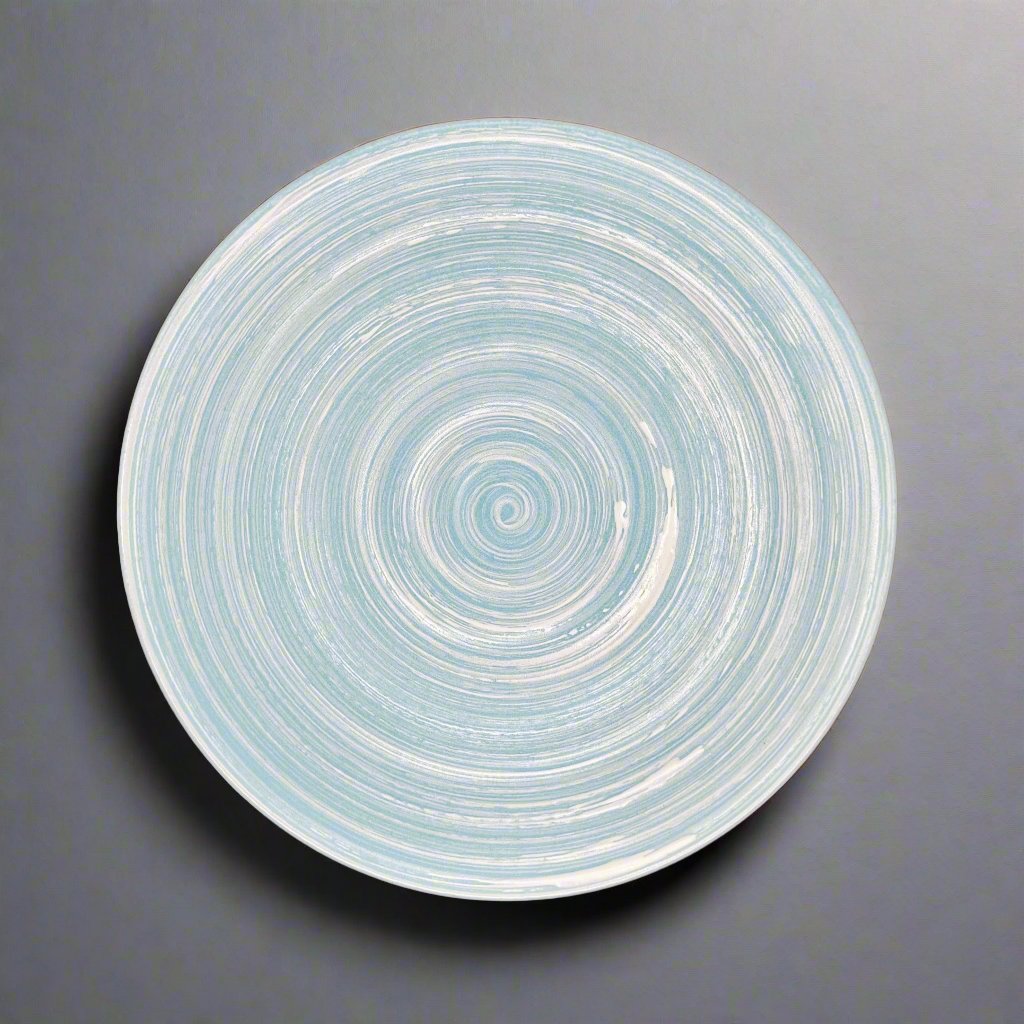 Fukui Craft Ice Blue Water Ripple Plate