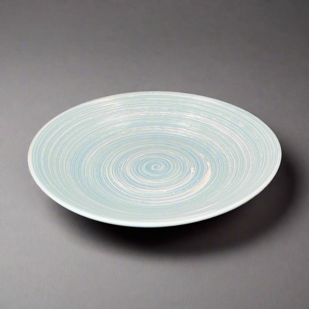 Fukui Craft Ice Blue Water Ripple Plate