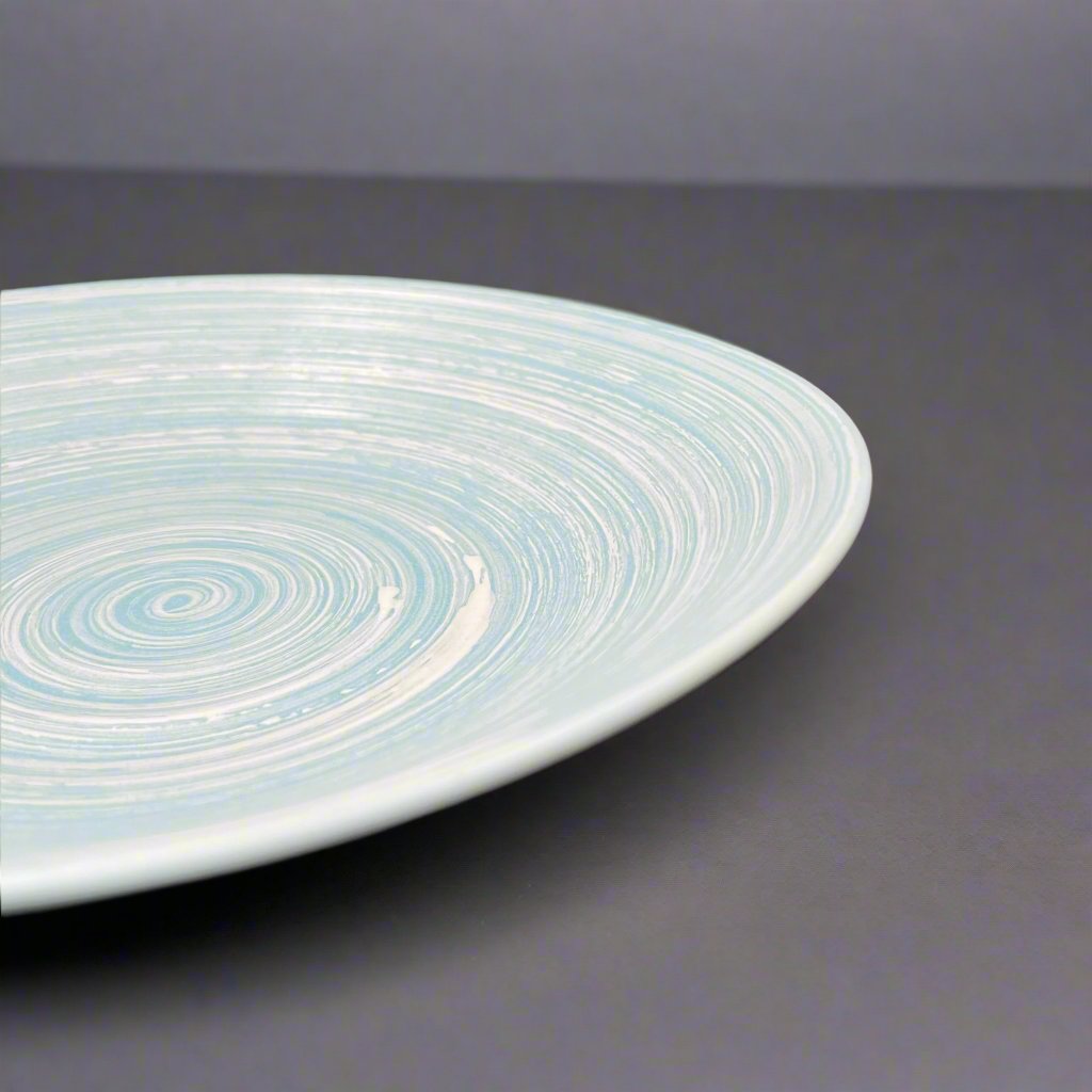 Fukui Craft Ice Blue Water Ripple Plate