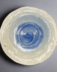 Fukui Craft Indigo Swirl Stoneware Plate