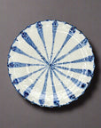 Ichiyama Blue Striped Wavy-edged Plate