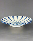Ichiyama Blue Striped Wavy-edged Plate