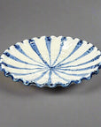 Ichiyama Blue Striped Wavy-edged Plate
