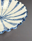 Ichiyama Blue Striped Wavy-edged Plate