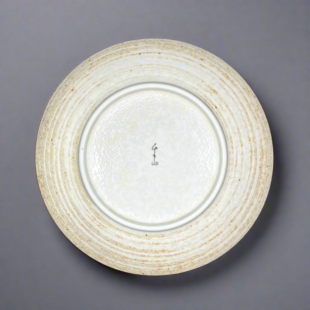 Mino-ware Beige Brushed Plate