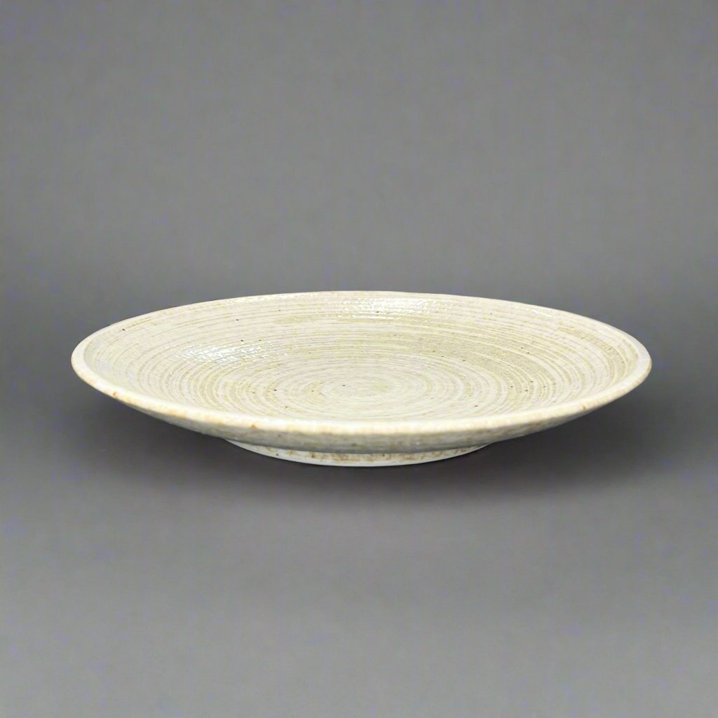 Mino-ware Beige Brushed Plate