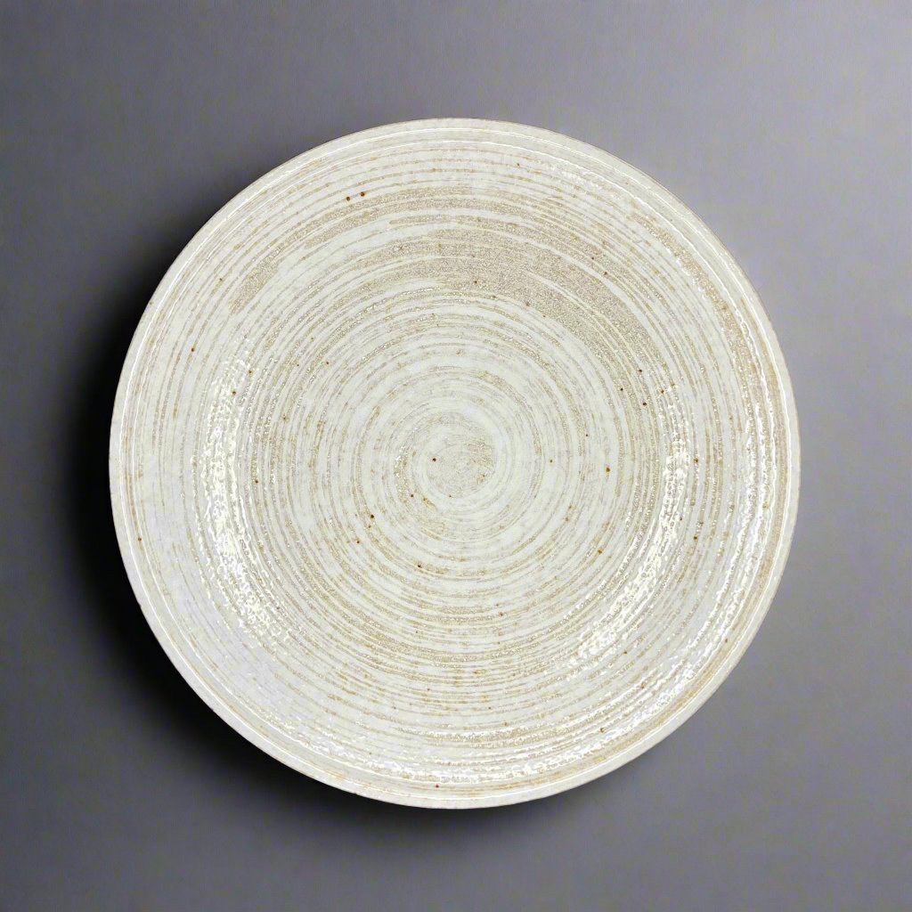 Mino-ware Beige Brushed Plate