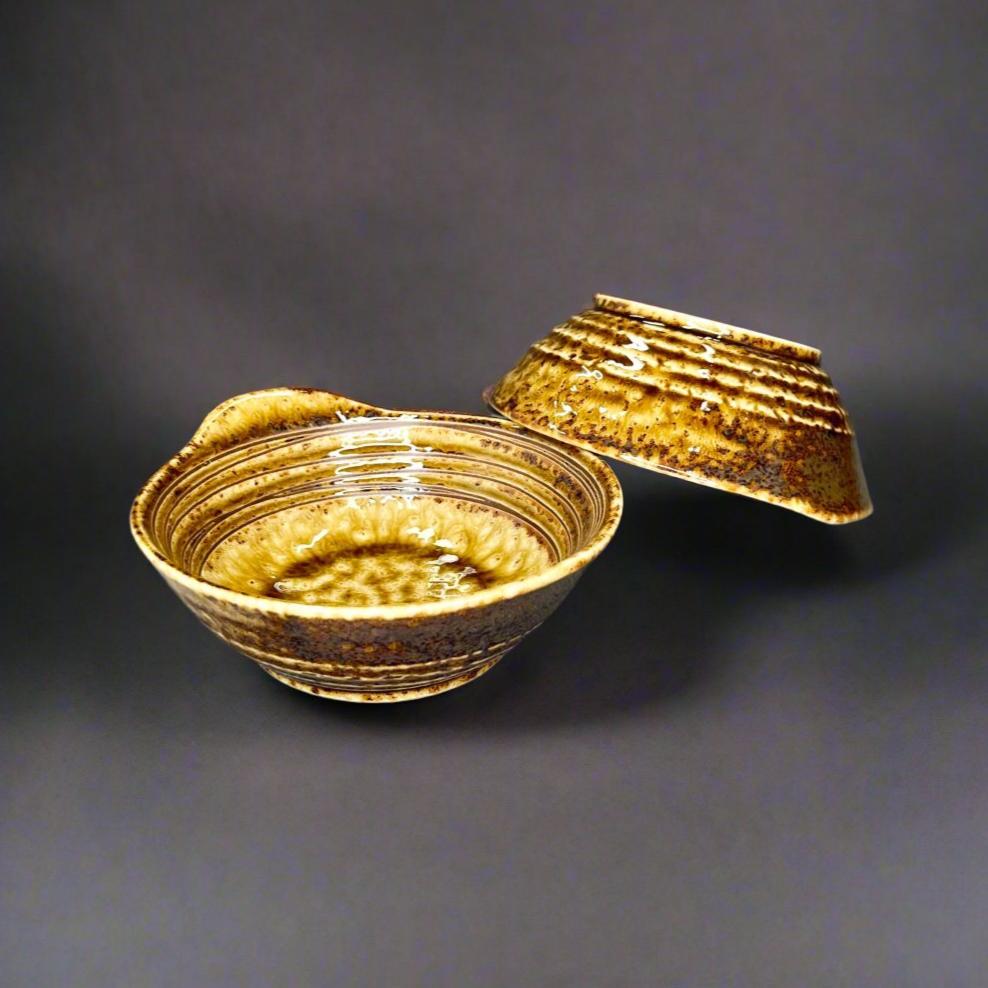 Fukui Craft Amber Glaze Small Bowl