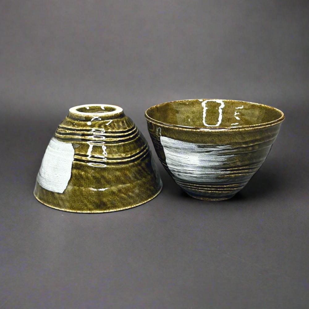 Mino-ware Oribe Glaze Green Small Bowl-Two Styles