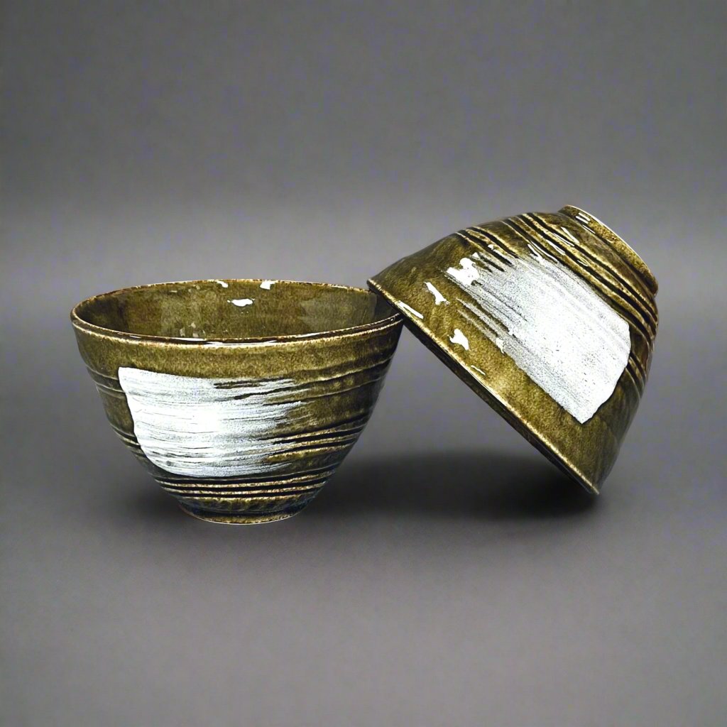 Mino-ware Oribe Glaze Green Small Bowl-Two Styles