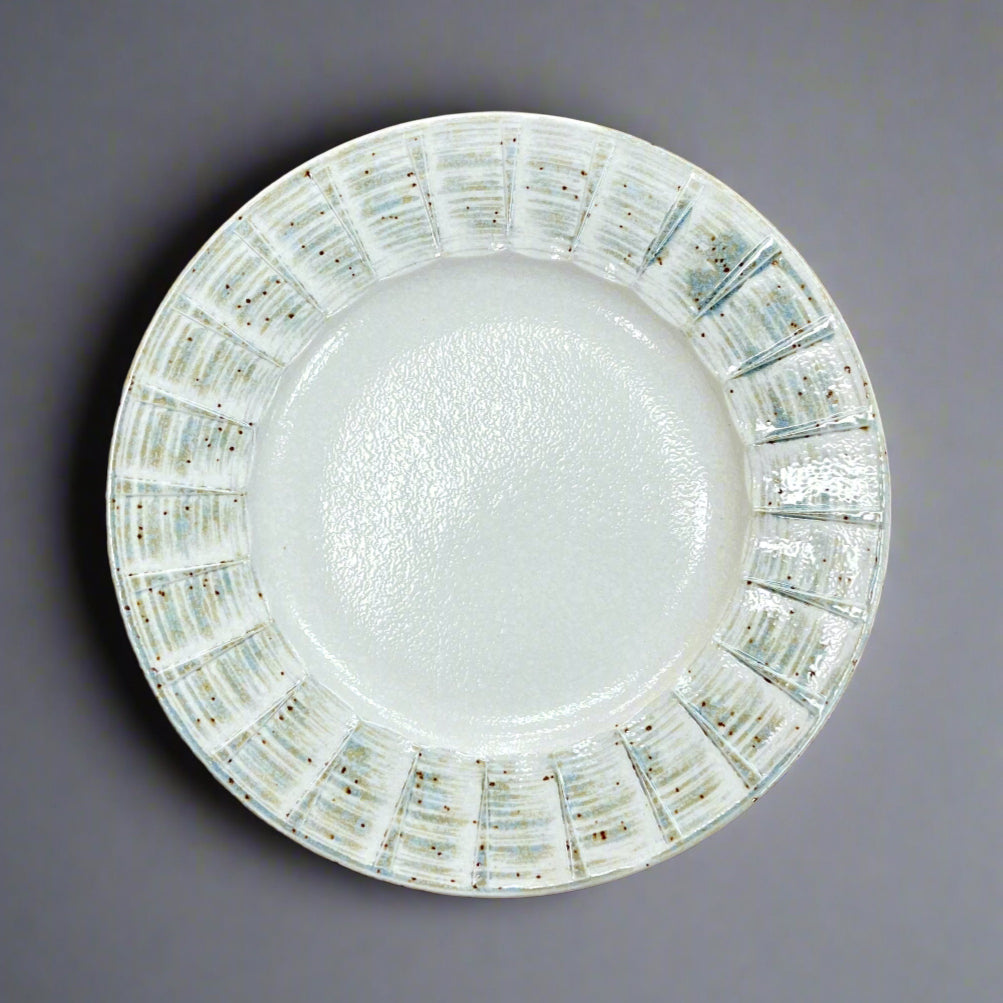 Ichiyama Sea Breeze Blue Embossed Plate