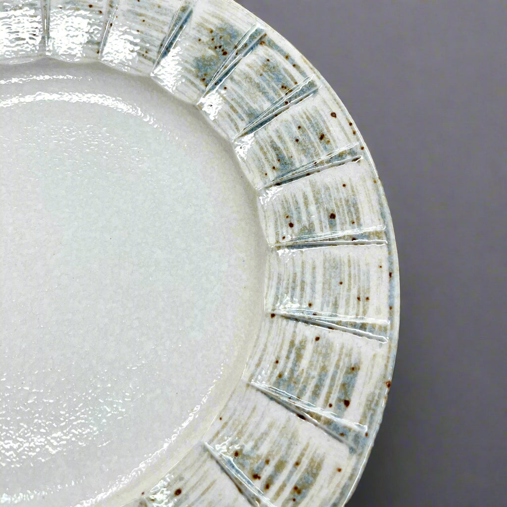 Ichiyama Sea Breeze Blue Embossed Plate