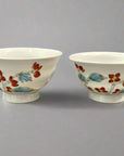 Kutani-ware Begonia Bowl Pair
