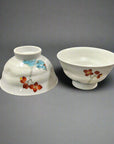 Kutani-ware Begonia Bowl Pair