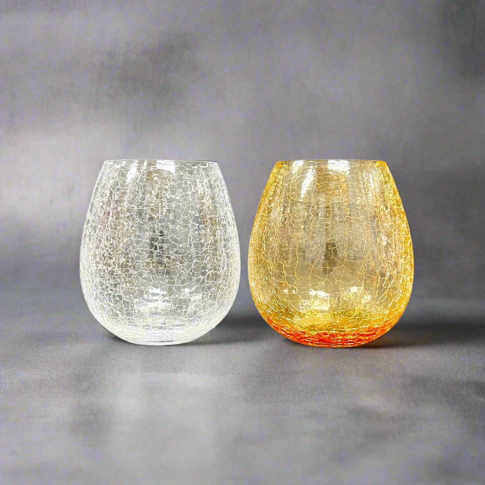 Hirota Karai Cracked Glass Cup Pair Set