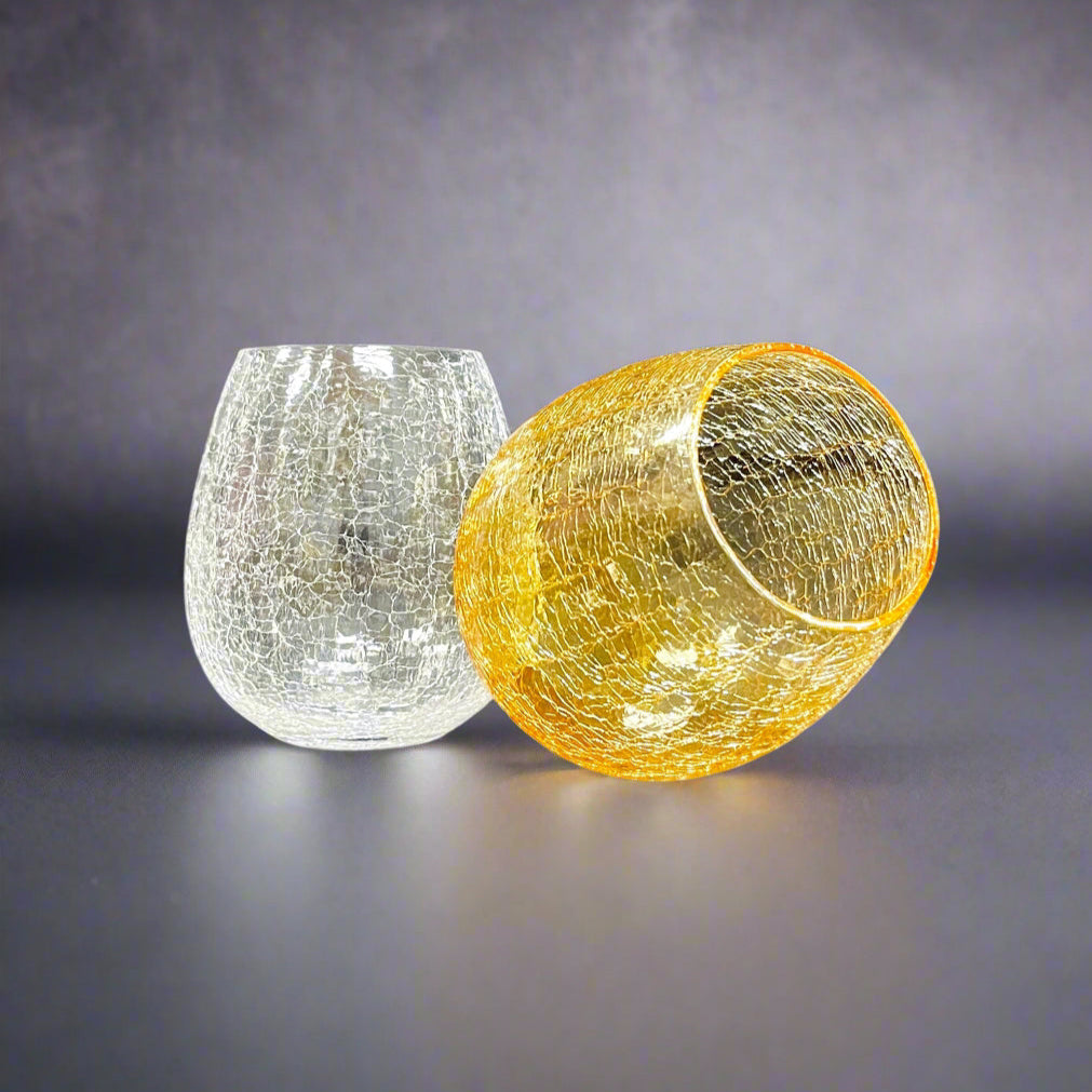 Hirota Karai Cracked Glass Cup Pair Set
