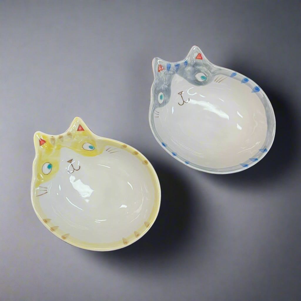 Fukui Craft Smiling Cat-Shaped Bowl
