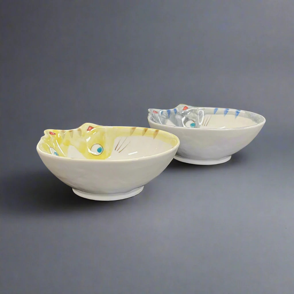 Fukui Craft Smiling Cat-Shaped Bowl